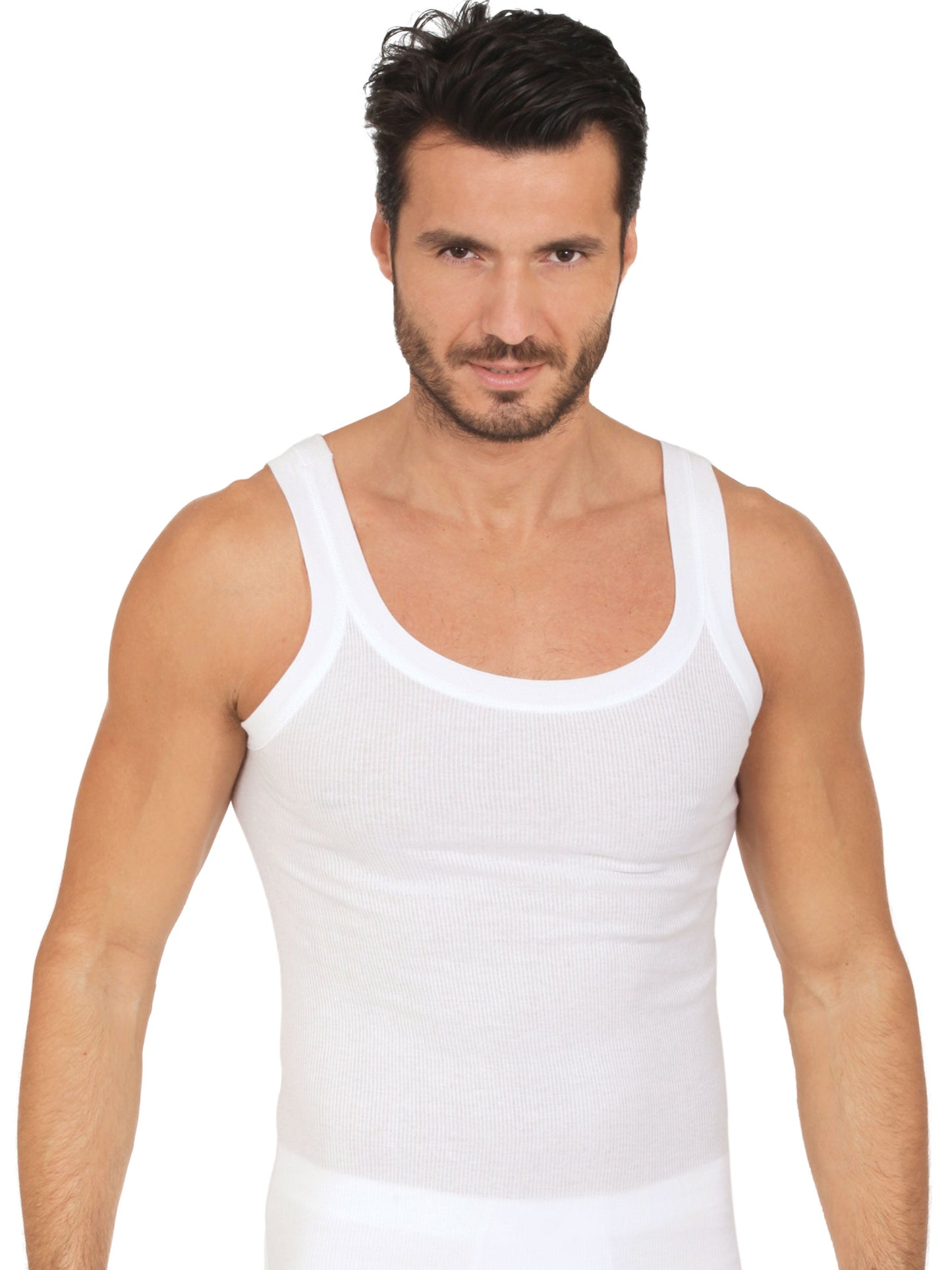 Ropa interior italiana de lujo MaRe, camiseta sin mangas para hombre, 100 % algodón Mako. Fabricada con orgullo en Italia (3221/3250). 