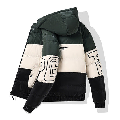 撞色歐美風雙面棉質夾克