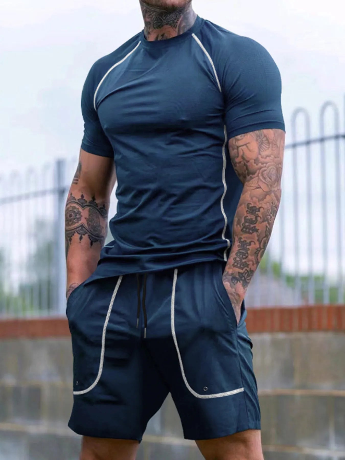 Comfy Men's 2-Piece Pocket Tee & Shorts Set