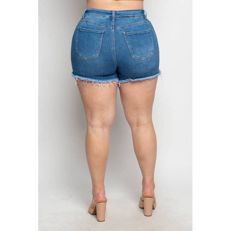 Shorts vaqueros desgastados de talla grande Cut-Off &amp; Confident