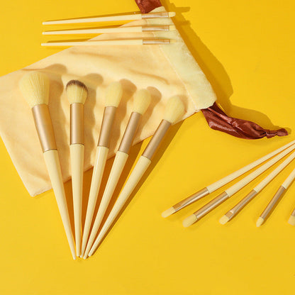 13支化妝刷組 綠色美妝速乾套裝 超柔軟腮紅散粉