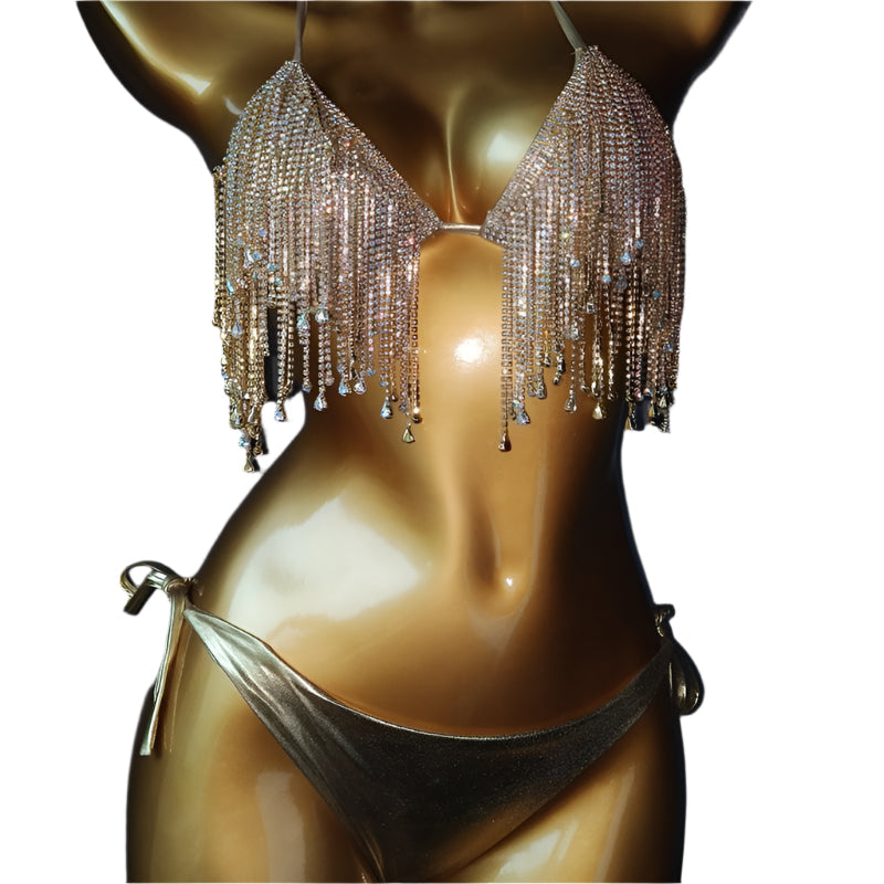 Silver Siren Fringe Bikini