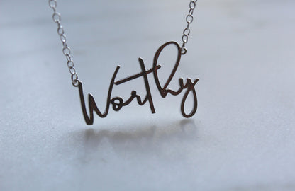 Worthy in Sterling Silver