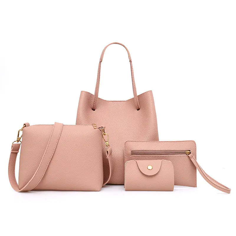 Fashionable 4-Piece Bucket Tote Bag Set (New Arrival)