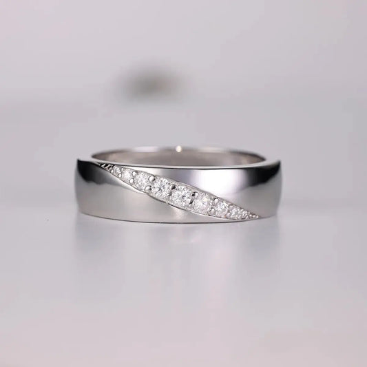 925 Sterling Silver Moissanite Ring