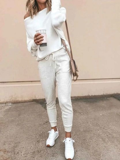 Full Size One-Shoulder Ribbed Sweater Plus Size