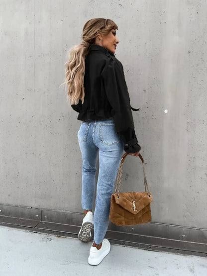 Snap Down Long Sleeve Jacket