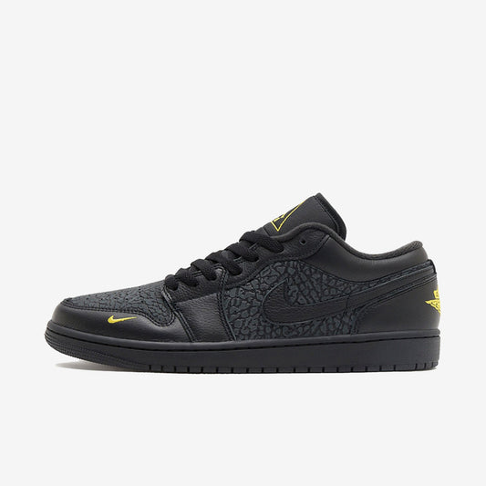 Jordan 1 Low Men Black Elephant Print