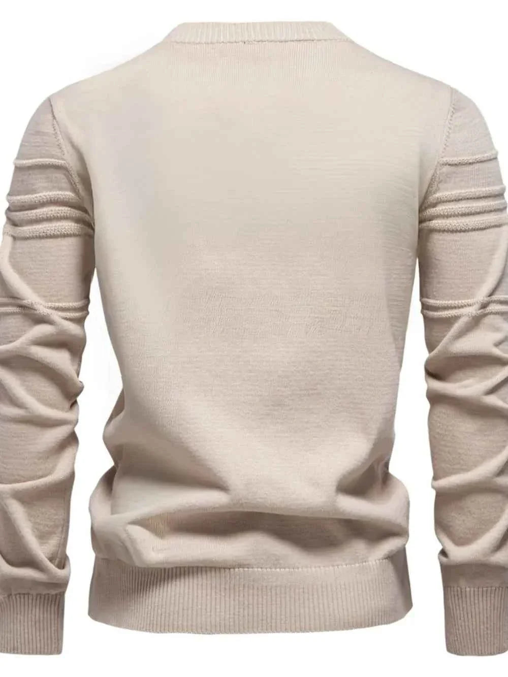 Men's Round Neck Striped Sweater