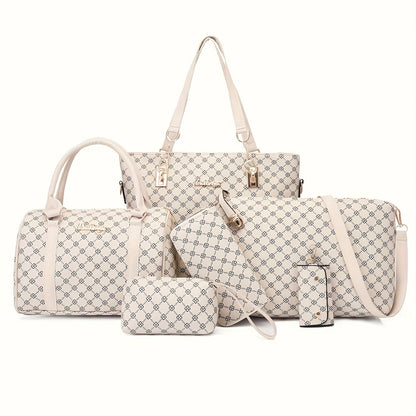 Conjunto de 6 bolsos para mujer estilo retro chic para desplazamientos diarios