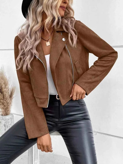 Zip Up Cropped Jacket