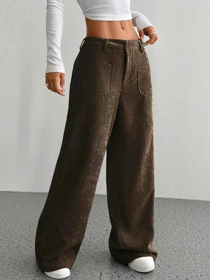 Wide Leg Corduroy Pants