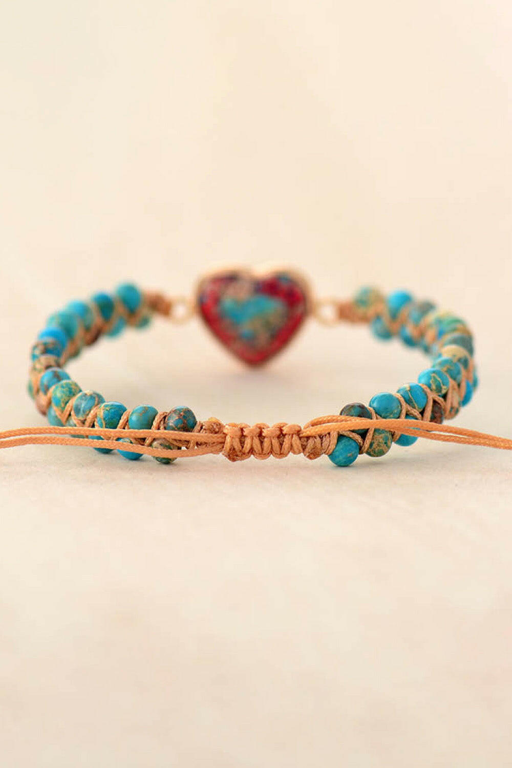 Handmade Heart Shape Natural Stone Bracelet