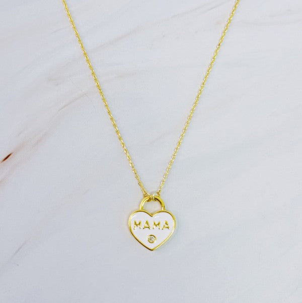 Collar de mamá con medallón pastel