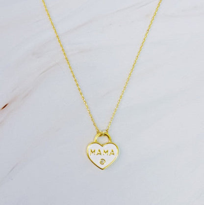 Collar de mamá con medallón pastel