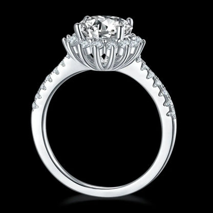 2 Carat Moissanite 925 Sterling Silver Ring