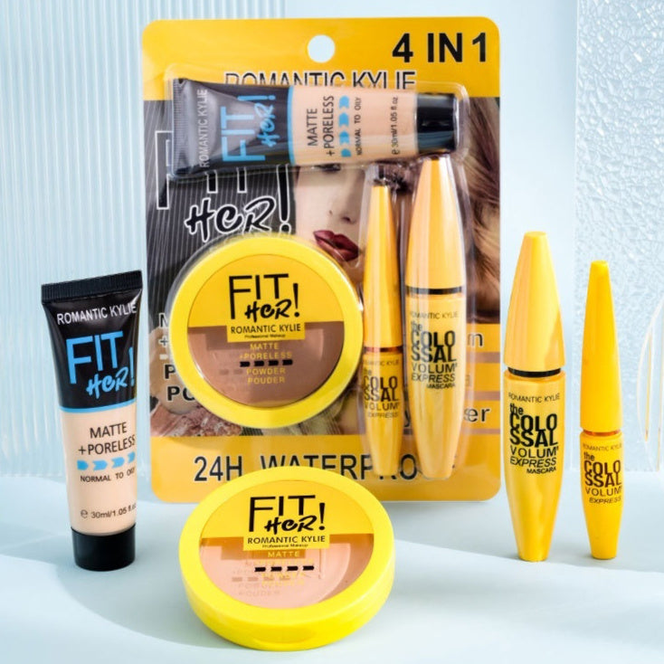 四合一古銅粉遮瑕粉底彩妝套裝