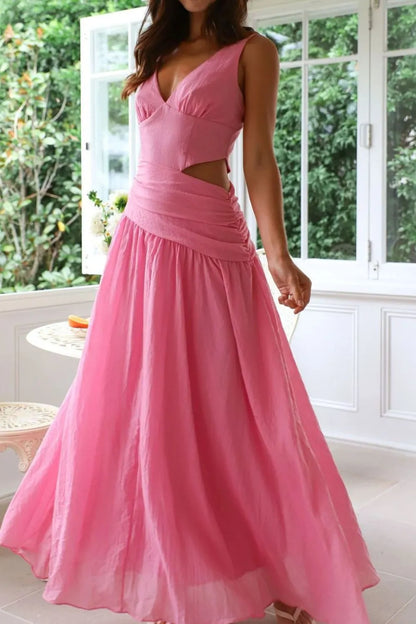 日落低語鏤空長裙