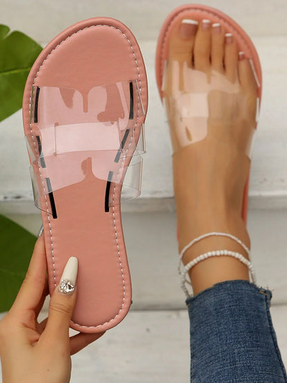 Clear Strap Flat Sandals