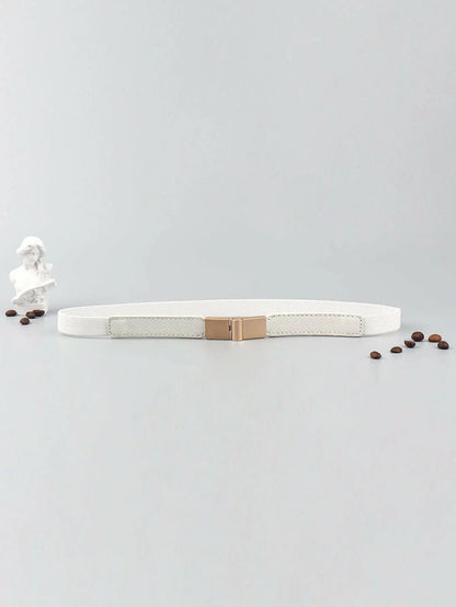 PU Elastic Skinny Belt