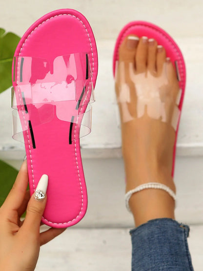 Clear Strap Flat Sandals