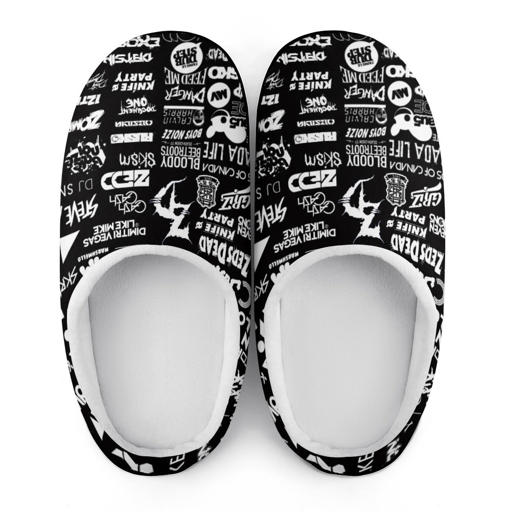 Pantuflas de algodón para artistas de EDM, suaves, cómodas, antideslizantes, impermeables y resistentes a los olores. Regalos para festivales de música, para hombre y mujer. Edición limitada.