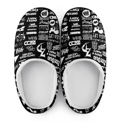 Pantuflas de algodón para artistas de EDM, suaves, cómodas, antideslizantes, impermeables y resistentes a los olores. Regalos para festivales de música, para hombre y mujer. Edición limitada.