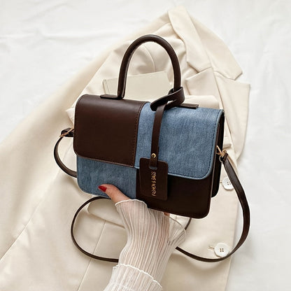 Chic Summer Commuter  Vacation Spliced Shoulder Crossbody Bag