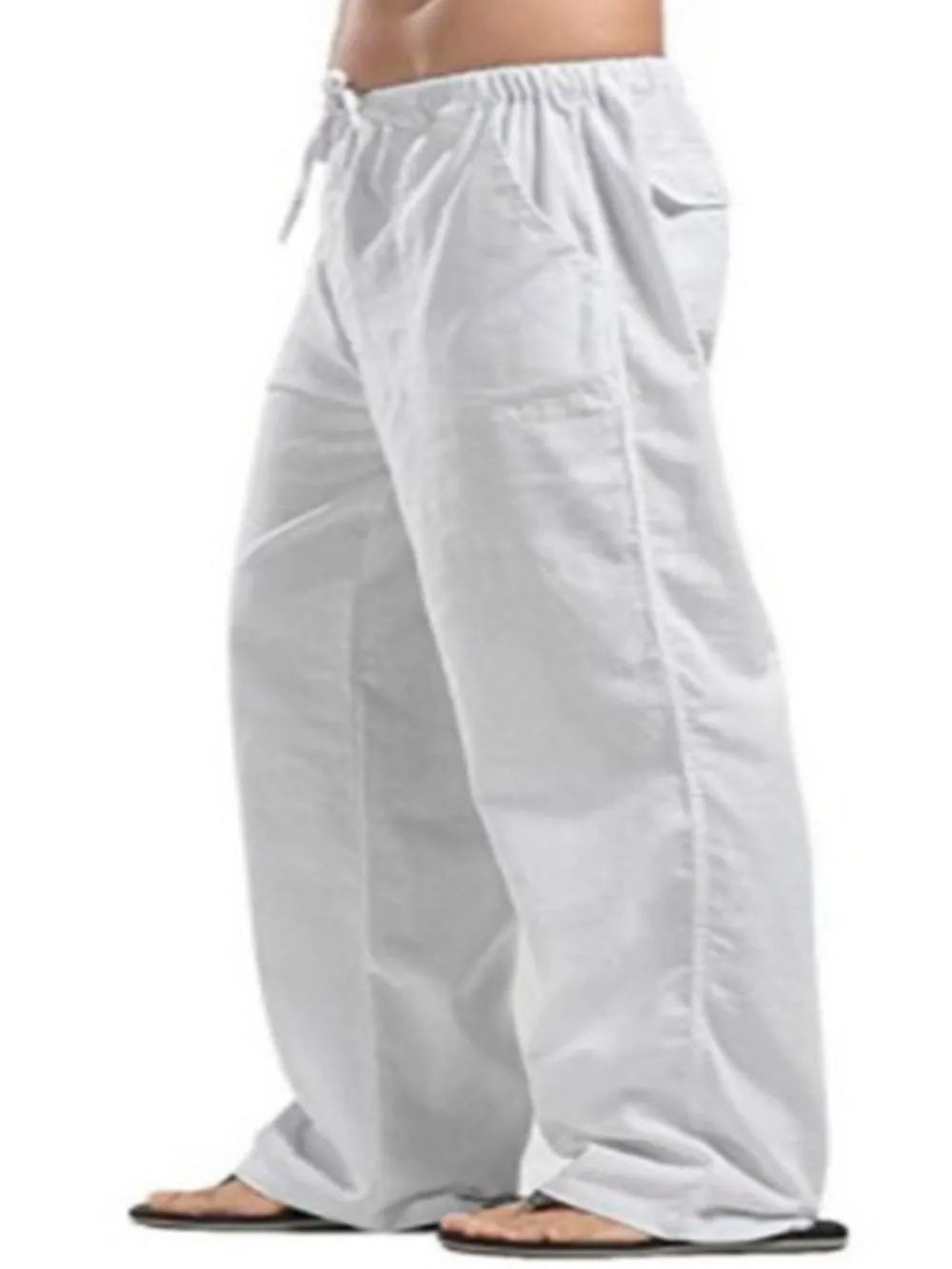 Men's Full Size Drawstring Pants with Pockets Plus Size