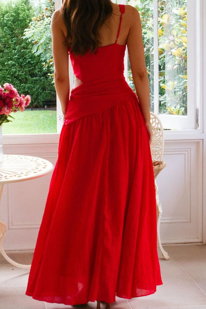 日落低語鏤空長裙