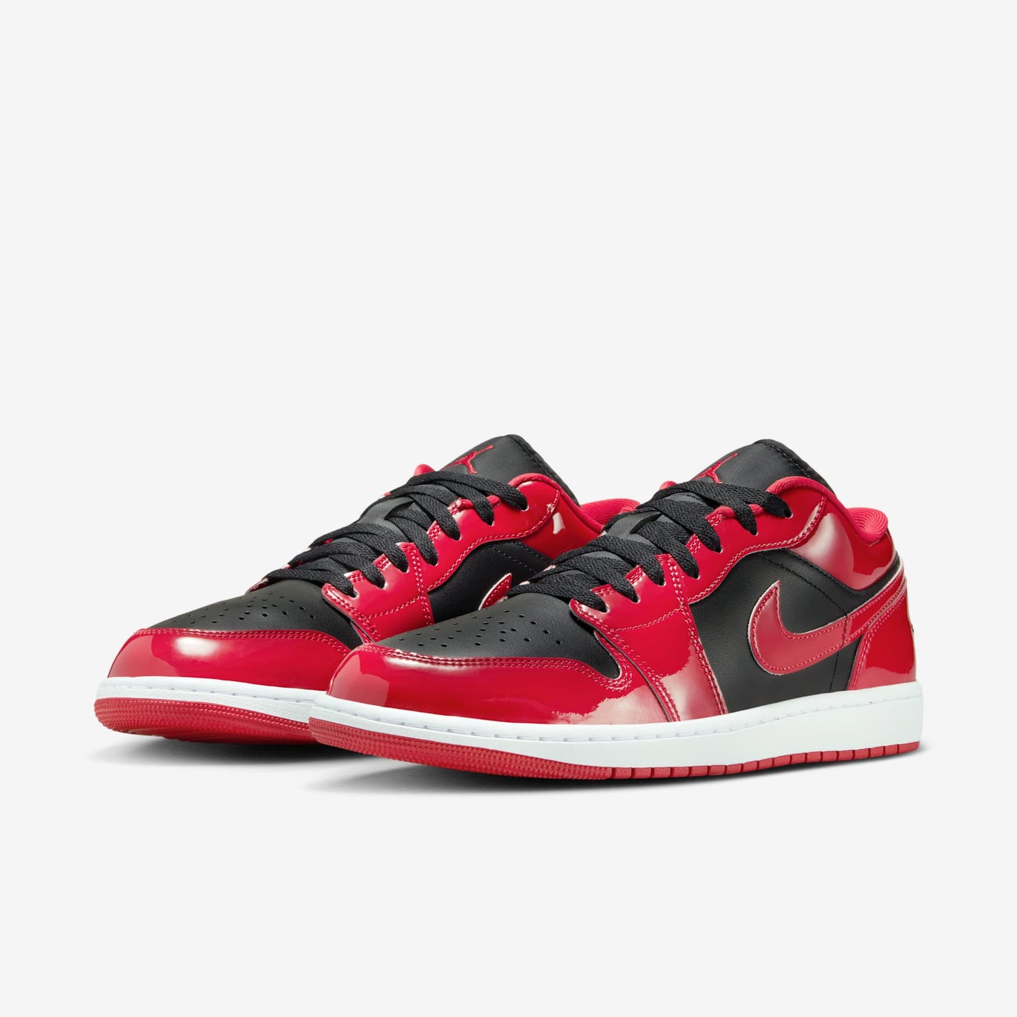 Jordan 1 Low Men Patent Varsity Red Black