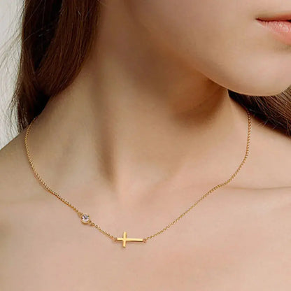 Cross 925 Sterling Silver Moissanite Necklace