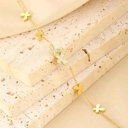 18K Gold-Plated Butterfly Charm Bracelet