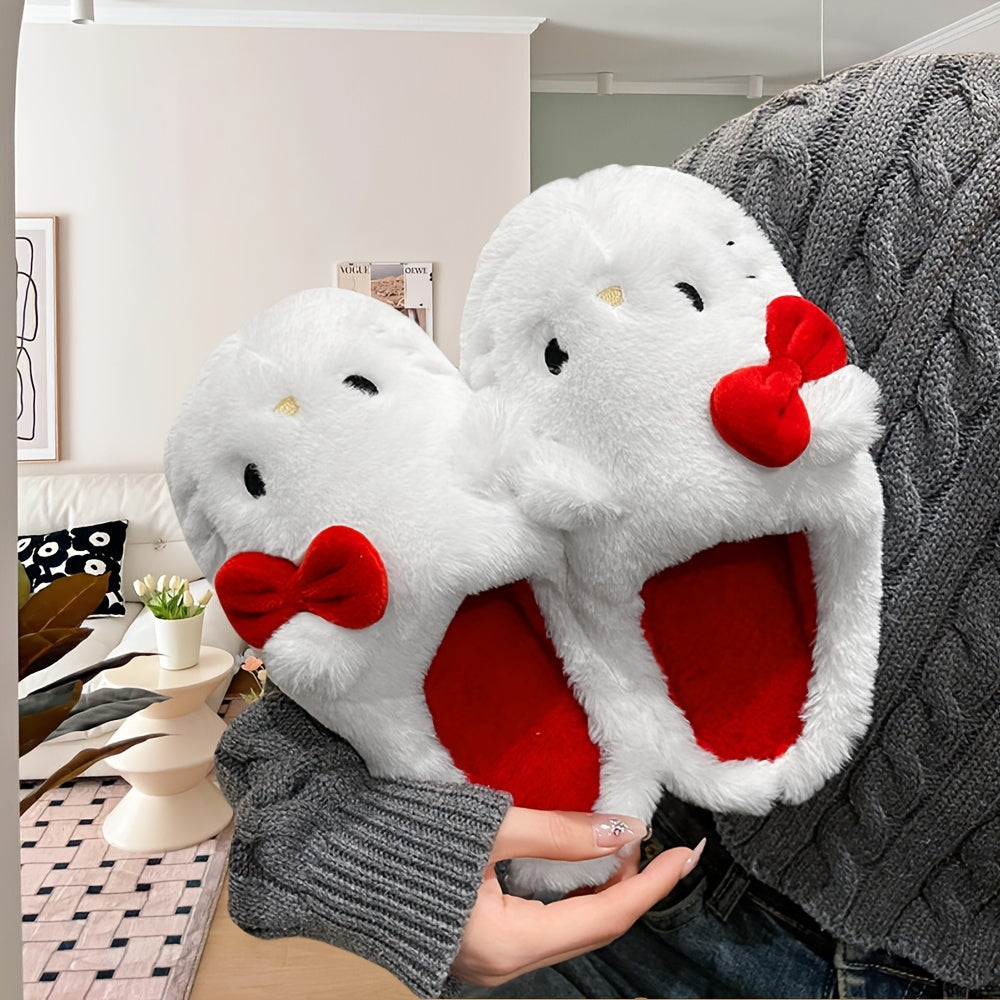 Comfort Hello Kitty Plush Cozy Nonslip Slippers