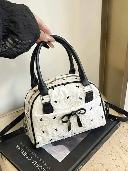 Chic Ruched Bow : Crossbody Bag