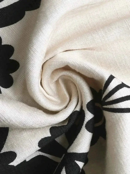 Smocked Printed : Wide Leg Jumpsuit