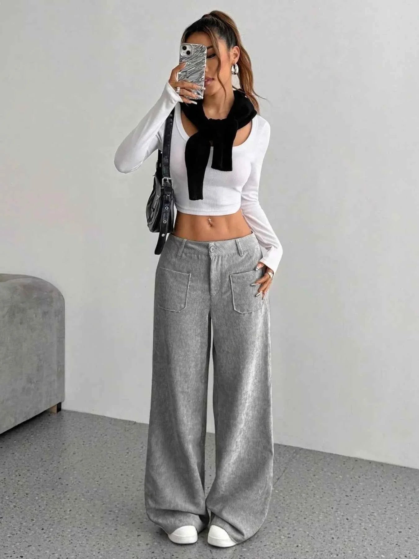 Wide Leg Corduroy Pants