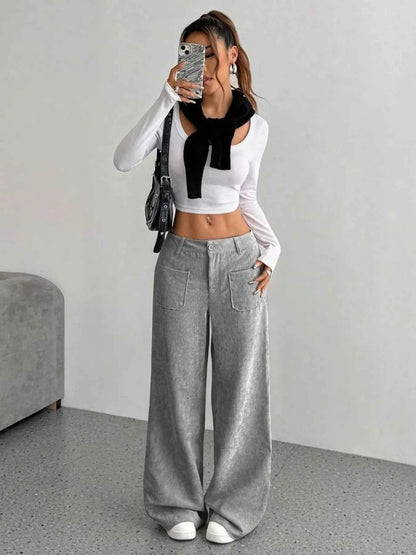 Wide Leg Corduroy Pants