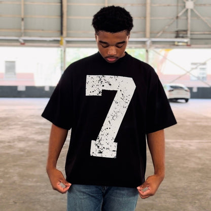 [PRE-ORDER - SHIPS JANUARY 23RD] 70x7 Drop Shoulder Tee (Super Oversized) - Black