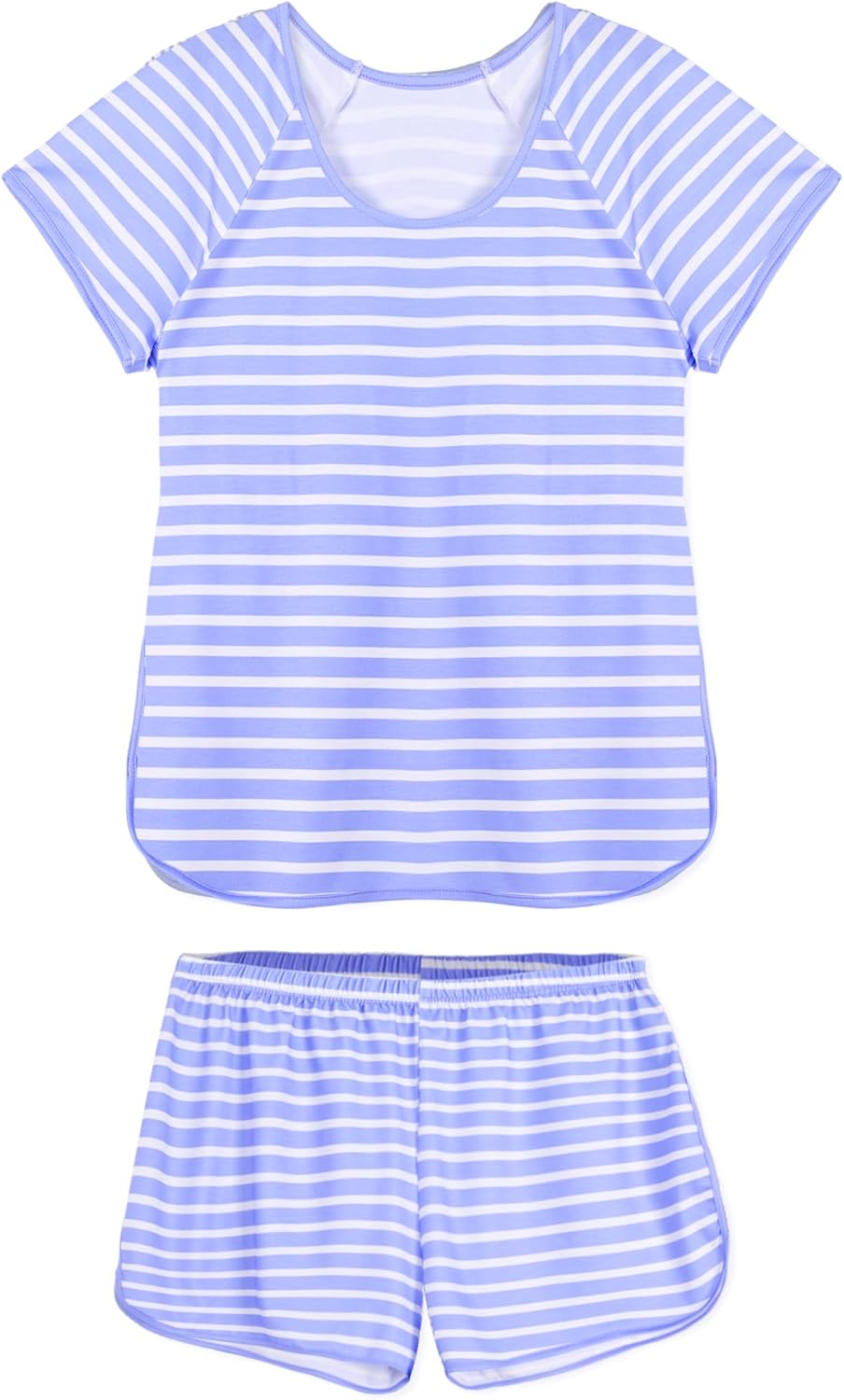 Hilinker 女士性感睡衣套裝，褶皺蕾絲吊帶背心和短褲，夏季可愛睡衣兩件套