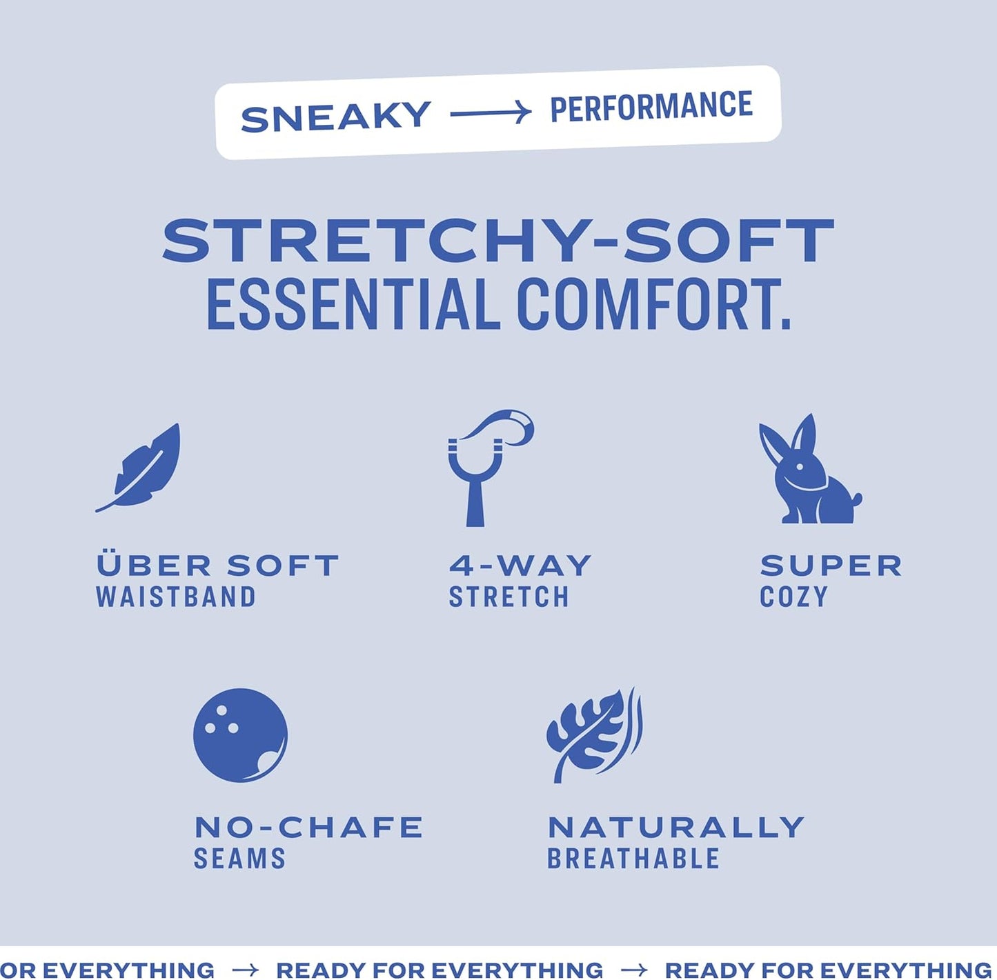 Thieves 男士長款平角內褲（多條裝）－柔軟透氣速乾，四向彈性－多條裝