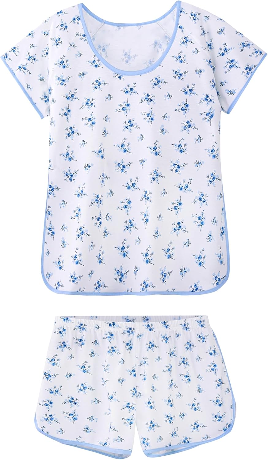 Hilinker 女士性感睡衣套裝，褶皺蕾絲吊帶背心和短褲，夏季可愛睡衣兩件套