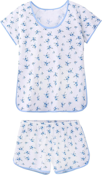 Hilinker 女士性感睡衣套裝，褶皺蕾絲吊帶背心和短褲，夏季可愛睡衣兩件套