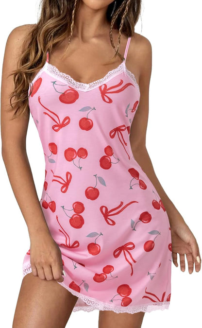 Camisón tipo babydoll con tirantes de encaje sexy para mujer de Vrtige, lencería con cuello en V y escote en V