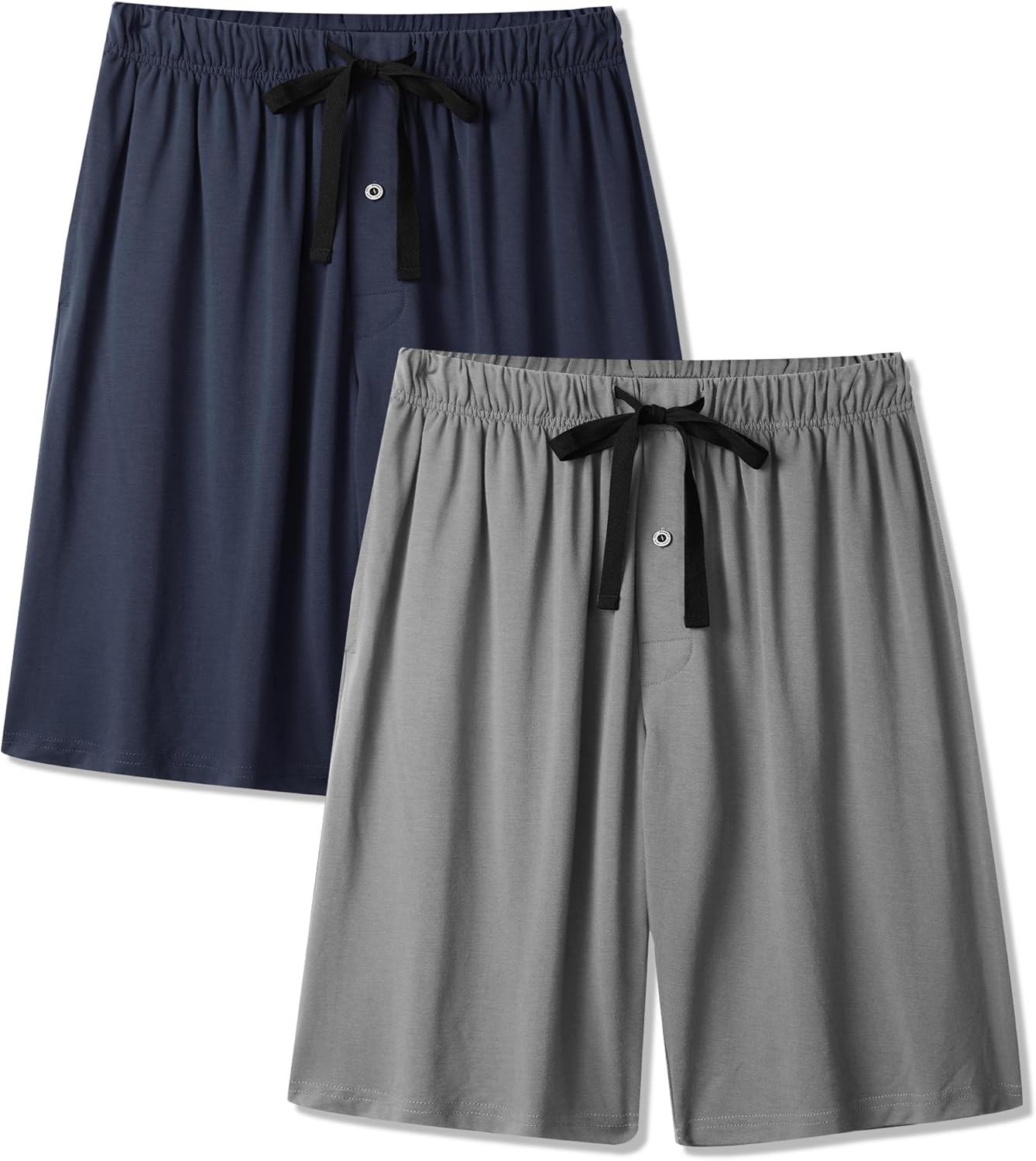 Pantalones de pijama BAMBOO COOL para hombre, suaves y cómodos, con bolsillos, paquete de 2