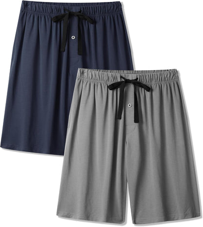 Pantalones de pijama BAMBOO COOL para hombre, suaves y cómodos, con bolsillos, paquete de 2