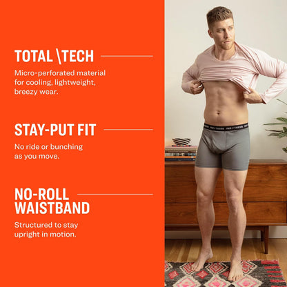 Calzoncillos bóxer Thieves Super Fit para hombre: suaves, transpirables, de secado rápido y elásticos en 4 direcciones (paquete de 2 y 3)
