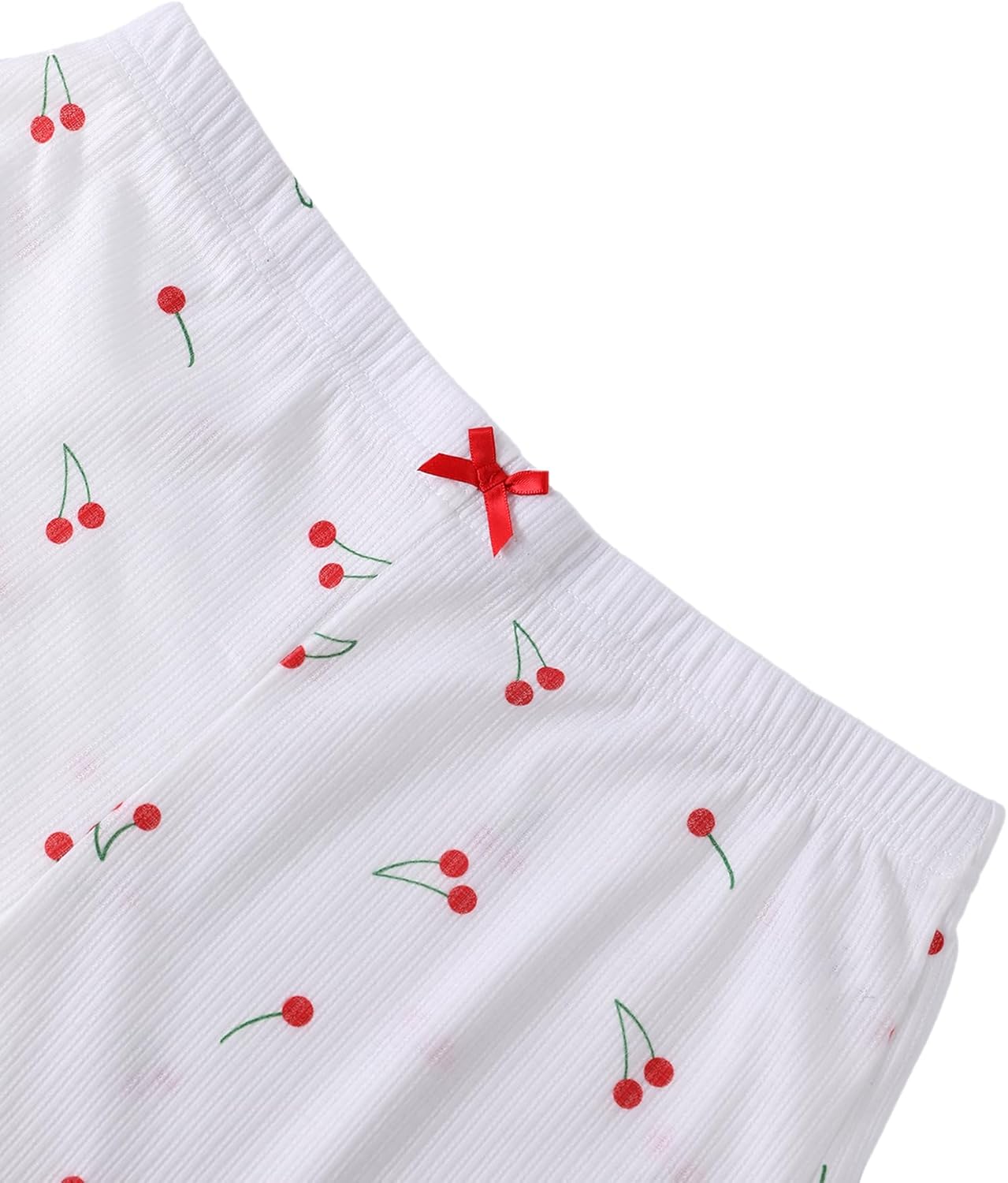 Hilinker 女士印花羅紋睡衣套裝，露臍吊帶背心和短褲，可愛睡衣套裝