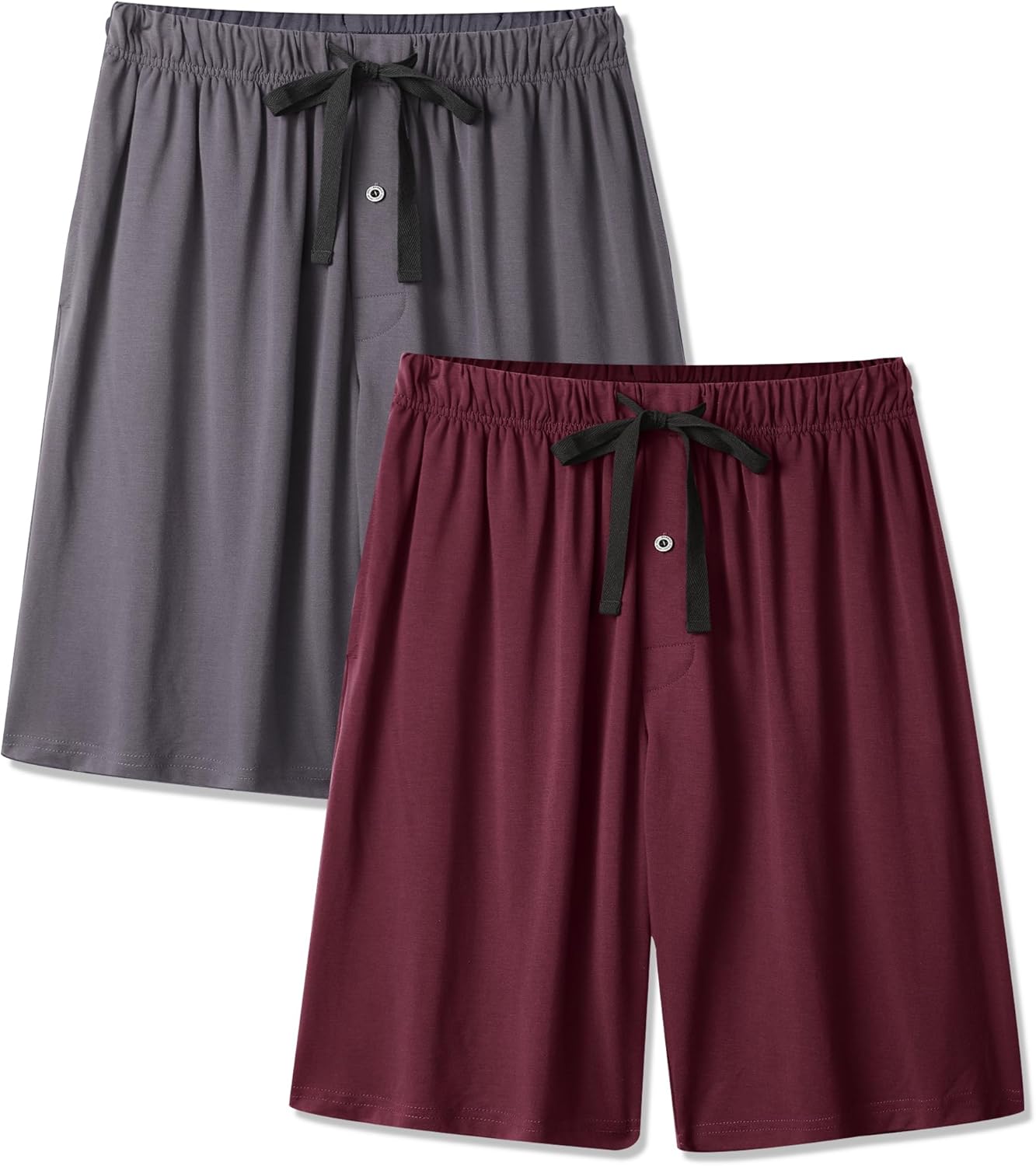 Pantalones de pijama BAMBOO COOL para hombre, suaves y cómodos, con bolsillos, paquete de 2