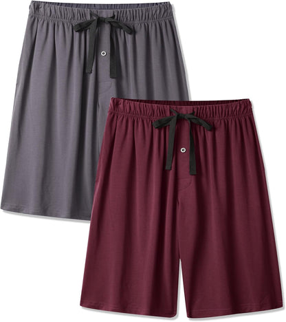 Pantalones de pijama BAMBOO COOL para hombre, suaves y cómodos, con bolsillos, paquete de 2